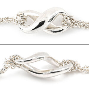 Tiffany Infinity Pendant Sterling Silver Double Chain
